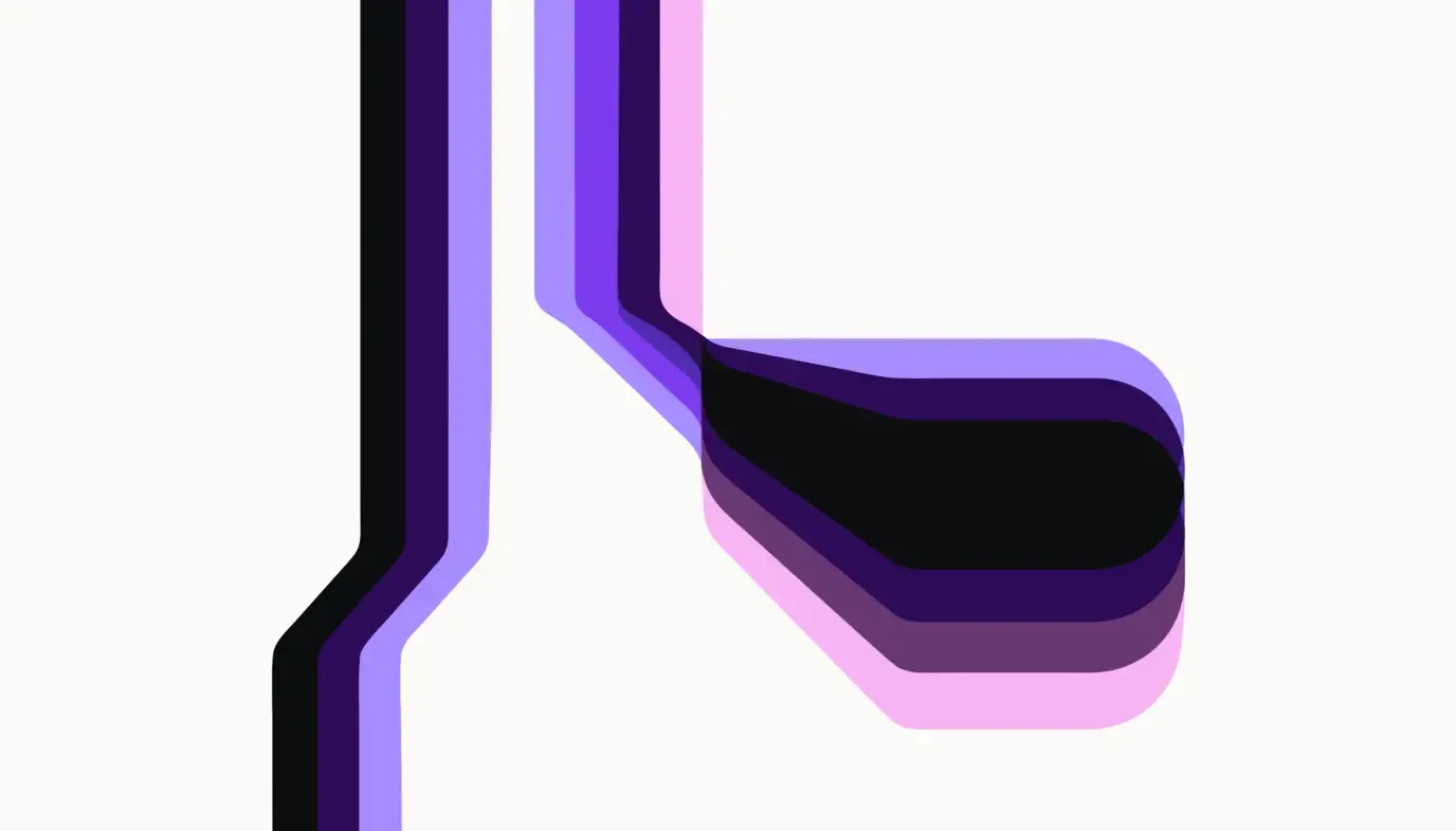 Abstract graphic: ribbons from a single root fan out into separate channels and overlap again on the right.