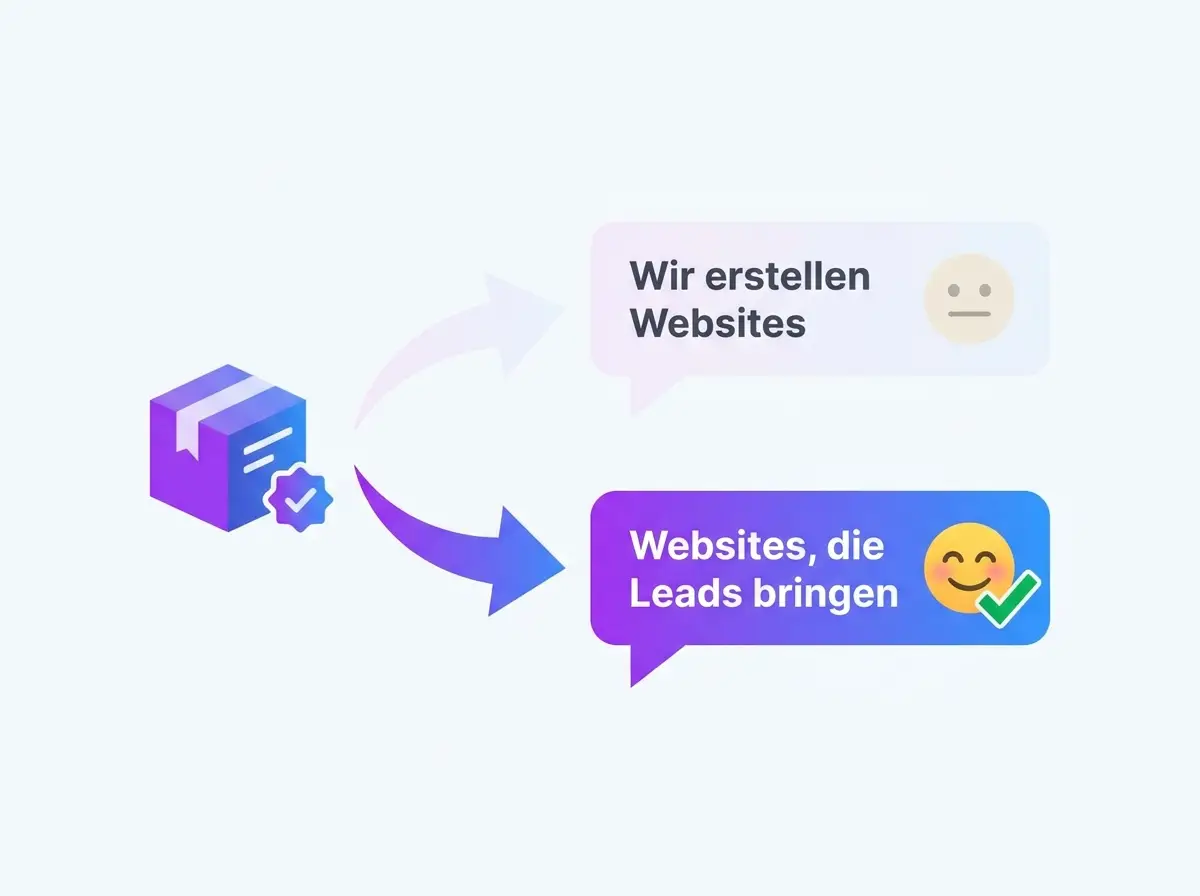 Visual: Gleiches Angebot, andere Einordnung – Wirkung von Positionierung